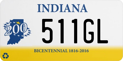 IN license plate 511GL