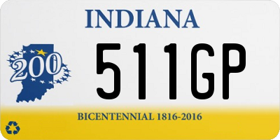 IN license plate 511GP