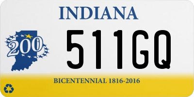 IN license plate 511GQ