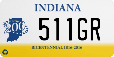 IN license plate 511GR