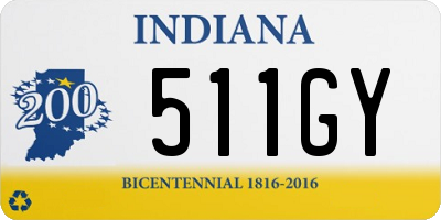 IN license plate 511GY