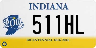 IN license plate 511HL