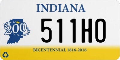 IN license plate 511HO
