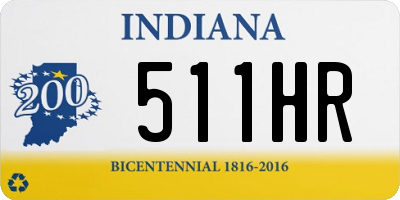 IN license plate 511HR