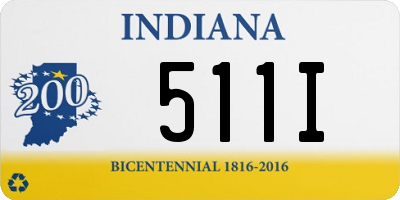 IN license plate 511I