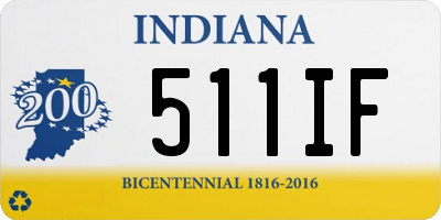 IN license plate 511IF