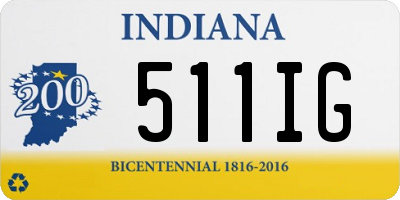 IN license plate 511IG