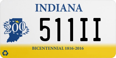 IN license plate 511II