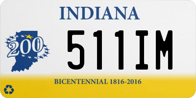 IN license plate 511IM