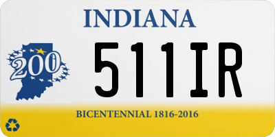 IN license plate 511IR