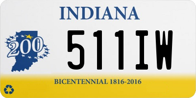 IN license plate 511IW