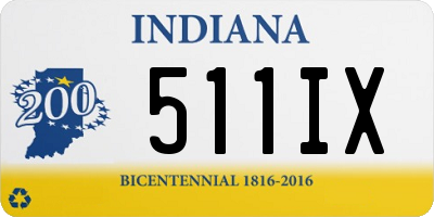 IN license plate 511IX