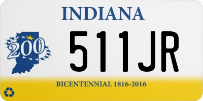 IN license plate 511JR