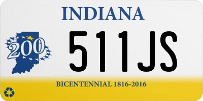 IN license plate 511JS