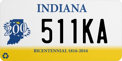 IN license plate 511KA