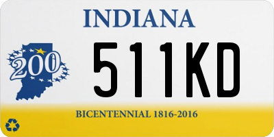 IN license plate 511KD