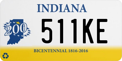 IN license plate 511KE