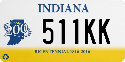 IN license plate 511KK