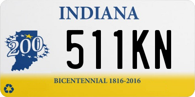 IN license plate 511KN