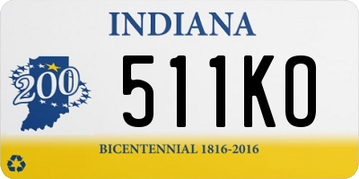 IN license plate 511KO