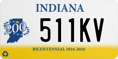 IN license plate 511KV