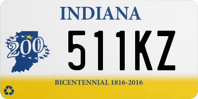 IN license plate 511KZ