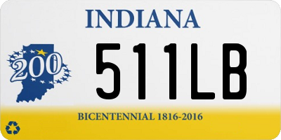 IN license plate 511LB