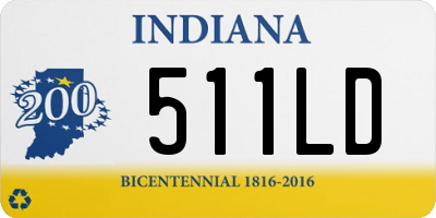 IN license plate 511LD