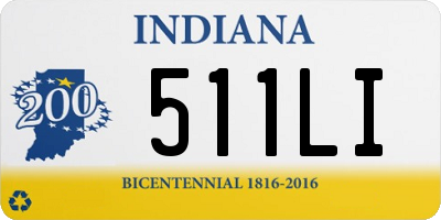 IN license plate 511LI