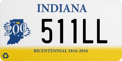 IN license plate 511LL