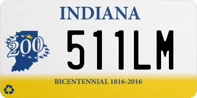 IN license plate 511LM