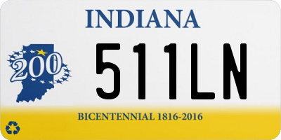 IN license plate 511LN