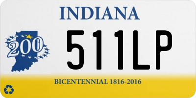 IN license plate 511LP