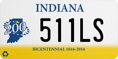 IN license plate 511LS