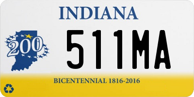 IN license plate 511MA