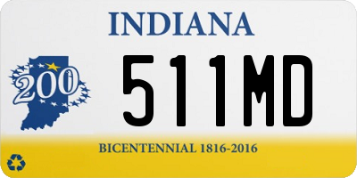 IN license plate 511MD