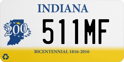 IN license plate 511MF