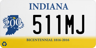 IN license plate 511MJ