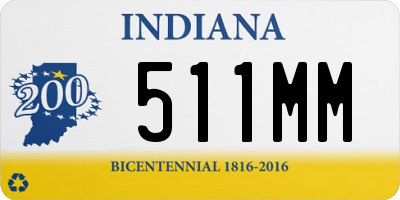 IN license plate 511MM