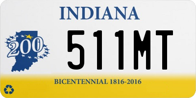 IN license plate 511MT