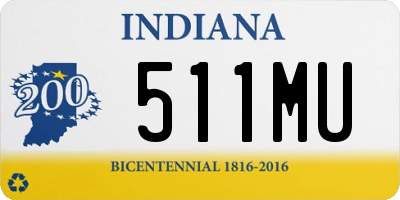 IN license plate 511MU