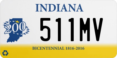 IN license plate 511MV