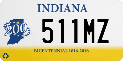 IN license plate 511MZ