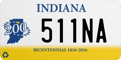 IN license plate 511NA