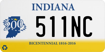 IN license plate 511NC