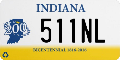 IN license plate 511NL