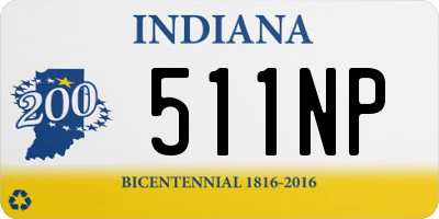 IN license plate 511NP