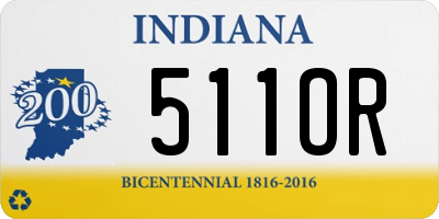 IN license plate 511OR