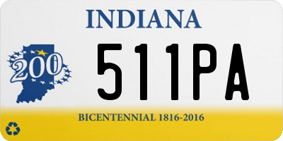 IN license plate 511PA