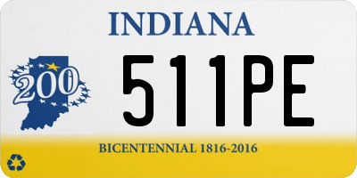 IN license plate 511PE